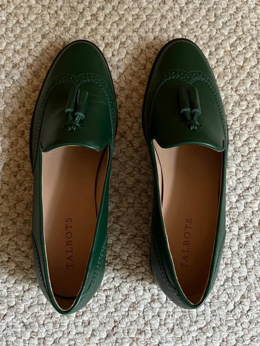 TALBOTS -- Leighton Tasseled Nappa Leather Brogue Loafer - NEW, with Box